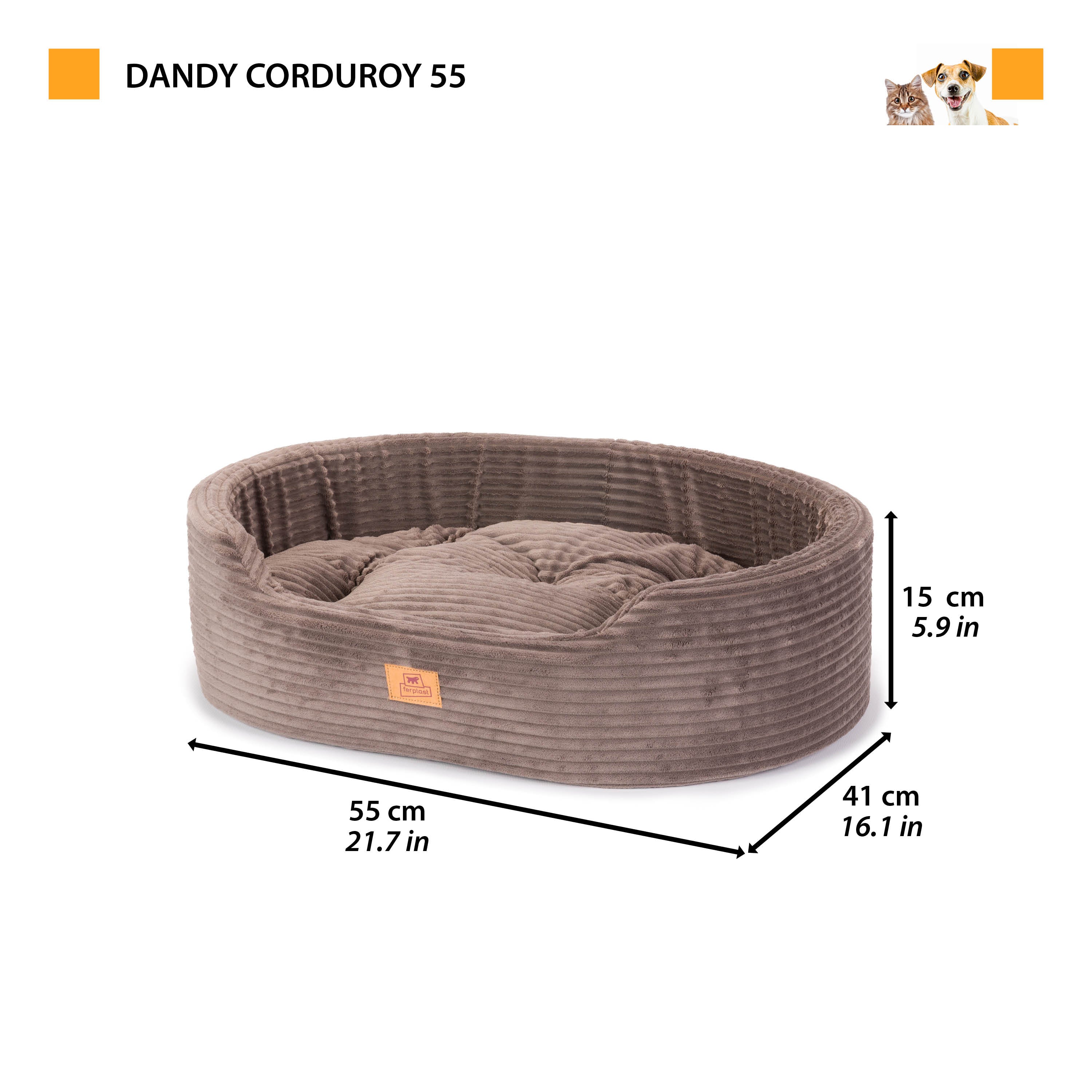 DANDY CORDUROY Cuccia divanetto con cuscino rimovibile per cani e gatti - Image 20