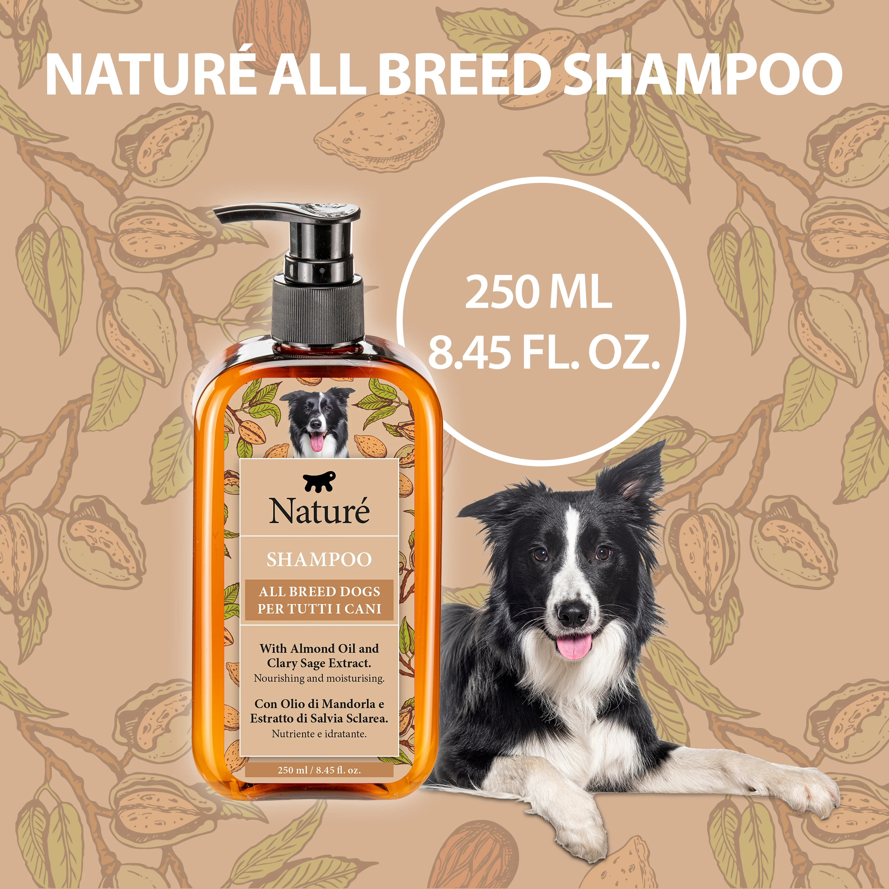 SHAMPOO PER CANI NATURÉ CON OLIO DI MANDORLA - Image 2