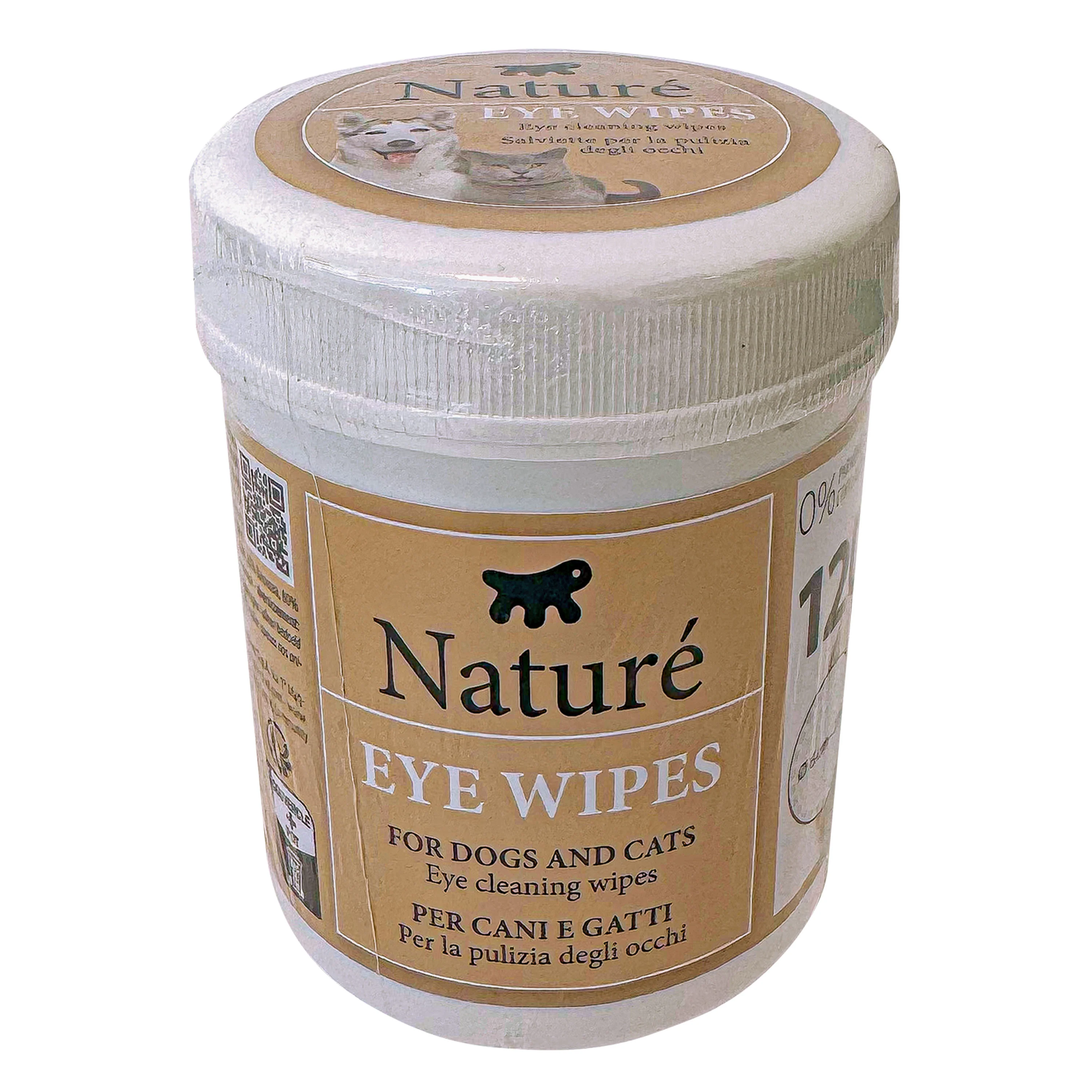 SALVIETTE DETERGENTI PER OCCHI  DI  CANI E GATTI NATURÉ  (x120)